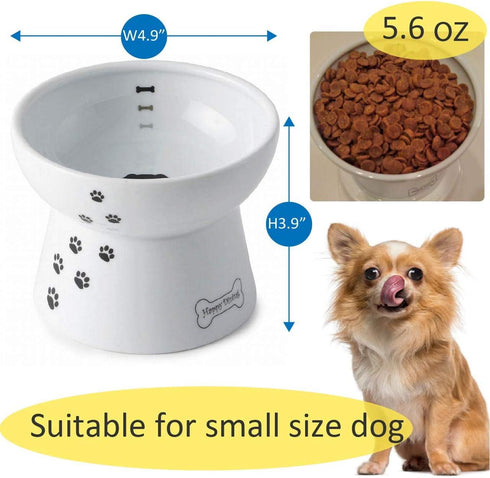 Necoichi Elevated Dog Food Bowl, Non-slip for Small Dogs, Dishwasher and Microwave Safe, Japan's No.1 Seller (Dog, Food