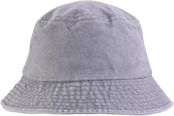YOLAI Women Men Washed Distressed Bucket Hat Vintage Foldable Fisherman Cap Sunscreen Streetwear