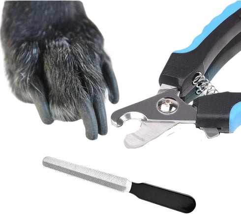 Pet Nail Grooming Tool with Stainless-Steel Nail Clippers and Trimmers, Enhanced Safety for Overcutting Protection