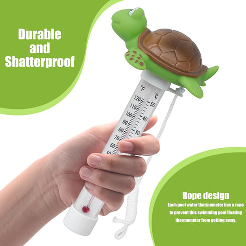 Cndiyald Floating Pool Thermometer with Cute Turtle Design, Baby Bathtub & Aquarium Temperature Gauge