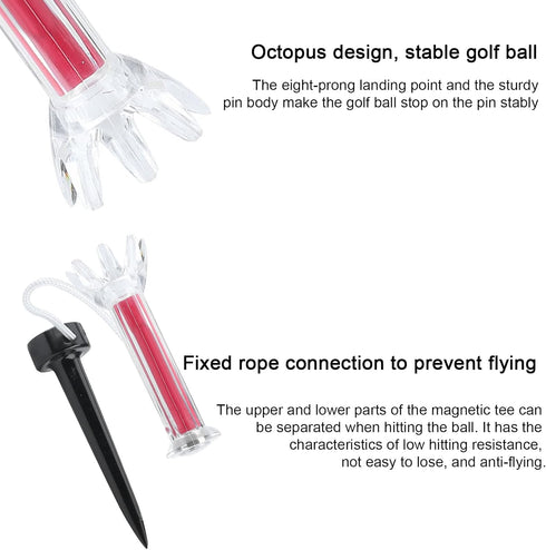 OUKENS Golf Tees, 5Pcs Flexible Magnetic Plastic Training Practice Tool Accessory