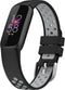 NINKI Sport Bands for Women Silicone (Black+Red) - Cute Small Waterproof Replacement Bands for Fitbit Luxe