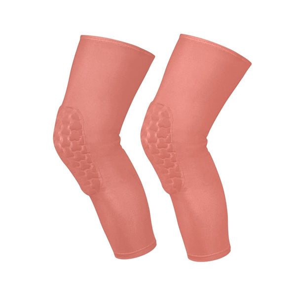 Salmon Sports Knee Pads Youth Volleyball Basketball Long Leg Sleeves Braces Compression