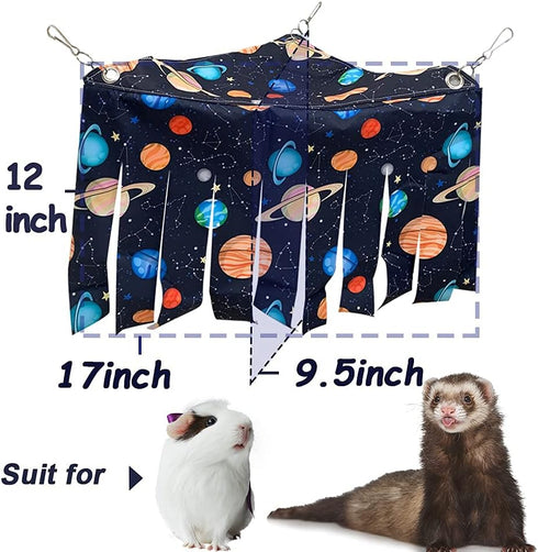 Guinea Pig Hideout, Fleece Forest Corner Hideaway for Guinea Pigs, Ferrets, Chinchillas, Rats, Bunny & Small Animals
