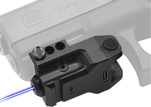 HiLight SS10B Blue Laser Sight for Pistols Handguns, Blue Beam, Military Grade Aluminum Body, Rechargeable Battery