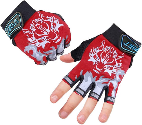 Luwint Kids Sport Gloves for Fishing, Workout, Cycling Training, Ages 4-12