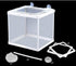 Fish Hatchery Breeder Box, Nylon Incubator Mesh for Fish Breeding Tanks Isolation Box (White Square, 20PCS)