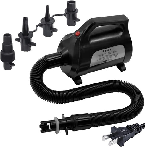 ZOOMBROS Electric Air Pump 120V for Inflatable Towable Tube/Boat/Air Mattress/Swim Ring/Pool Toy/Snorkel/Water