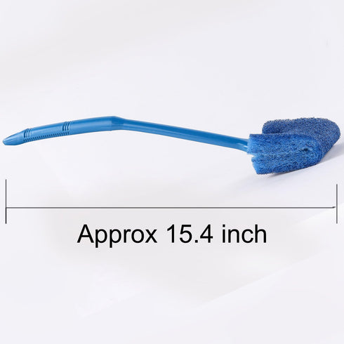SLSON Aquarium Algae Scraper, Double Sided Sponge Brush Cleaner, Long Handle Fish Tank Scrubber for Glass Aquariums,