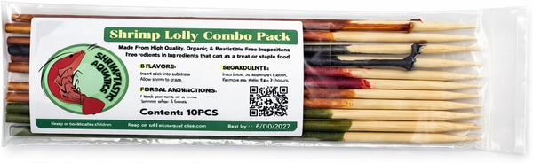Generic Shrimptastic Aquatics Shrimp Lolly Combo Pack Cherry Shrimp Neocaridinia Food, 10 Pack