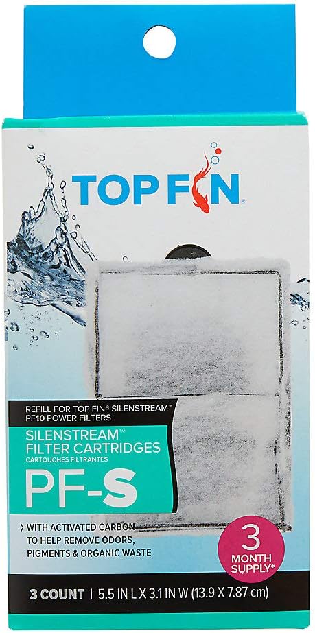 Top Fin Silenstream PF-S Refill for PF10 Power Filters 5.5in x 3.1 - (3 Count) by Top Fin