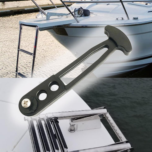Telescoping Ladder Strap for Boat Yacht, Rubber Strap Secure Retaining Latch Band with Adjustable Mounting Holes