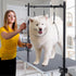 H-Shape Dog Grooming Arm with Clamp, Heavy Duty Adjustable Pet Grooming Table Arm for Large & Small Pets
