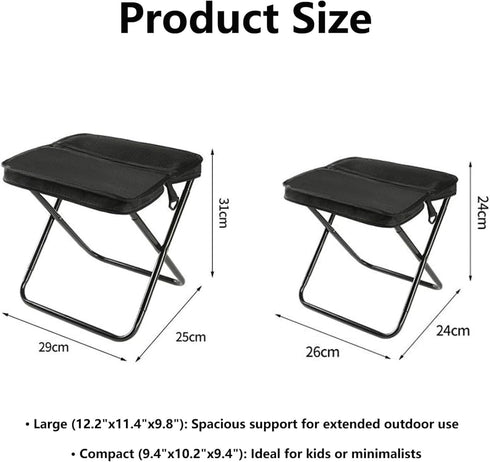 Generic Backpack Backpack Small-9.44 10.23 9.44 Foldable StoolPortable Foldable StoolOutdoor Chair with Pocket, Travel