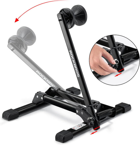 ROCKBROS Floor Bike Stand - Stable Storage Rack for Mountain & Road Bikes, Indoor/Outdoor Parking