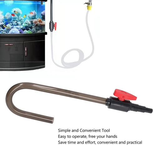 Estink Aquarium Water Filler Tube, Plastic Wall Mounted Automatic Top Off Water Refiller Pipe for 3/8 1/2 3/4 Hose