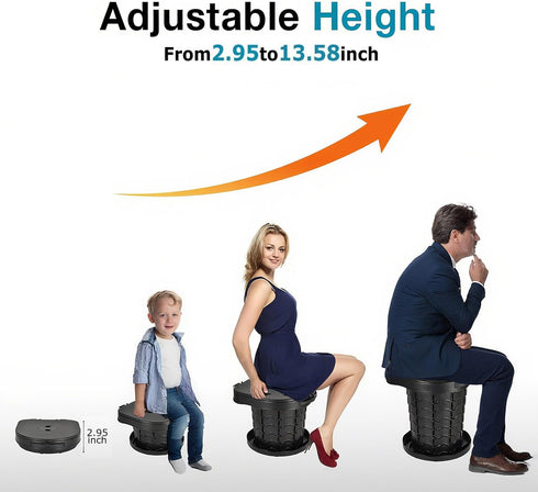 Upgrade Retractable Portable Toilet Camping Toilet Lightweight and Height Adjustable Folding Travel Toilet Portable