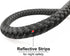 6FT 10FT Strong Dog Leash - Black Rope Leash with Highly Reflective Threads and Soft Padded Handle for Small Medium