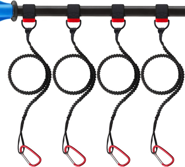 Paddle Leash Safety Rod Bungee Holder, Innovative Gel Grip for Kayaking, Canoeing