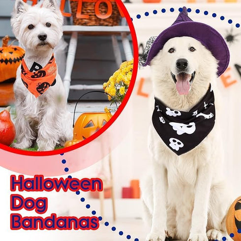 Generic 100 Pieces Holiday Dog Bandanas Halloween Thanksgiving Christmas New Year Bandanas for Dogs Autumn Fall Dog