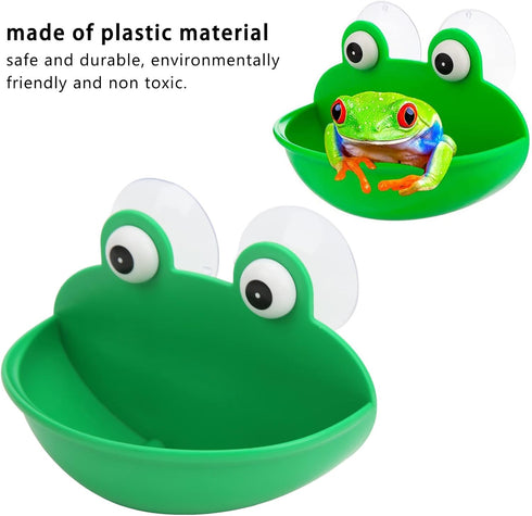 Pssopp Aquatic Frog Habitat, Wall Mounted Decoration with Sucker for Frogs, Toads, Geckos, 3.2 x 5 x 3.8in