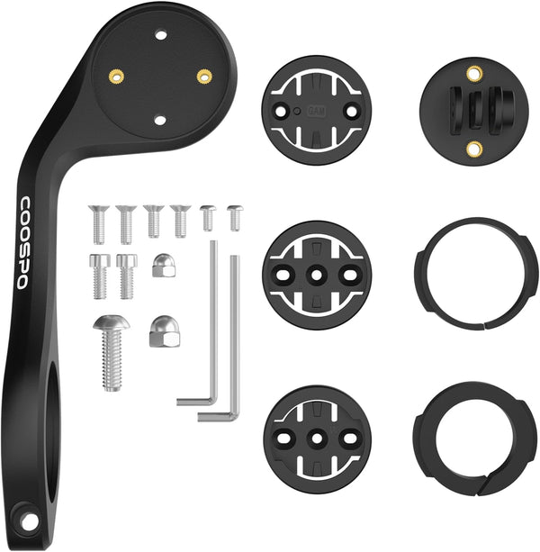 CooSpo Bike Computer Mount, Out Front Cycling Computer Extended Mount, Compatible with