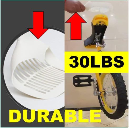 Large Cat Kitty Litter Box Poop Pooper Scoop with Holder, Sturdy Durable, Light, 1+2+1pcs, White