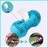 Dog Chew Toy for Teething Chewers,Tough Durable Natural Rubber Bone with Toothbrush,Indestructible for Aggressive
