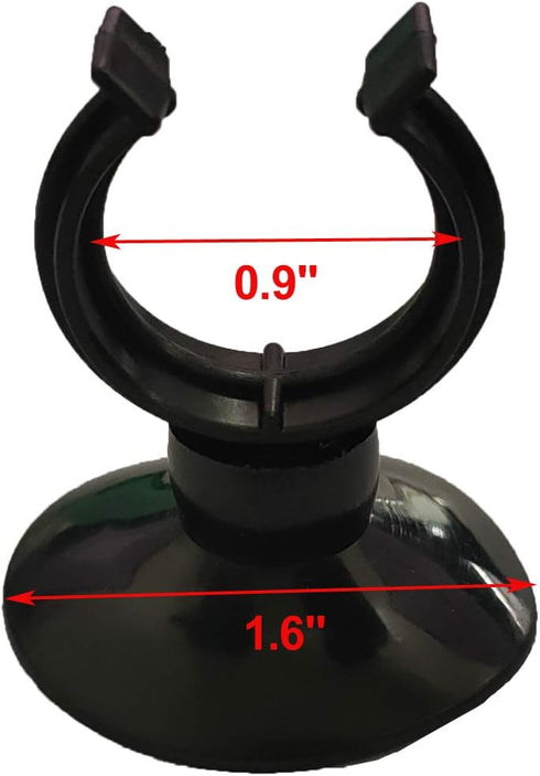 AQUANEAT 12 Pack Aquarium Suction Cup Clips, Black for Heater, Tubing Hose, Plant, Decoration, Fish Tank