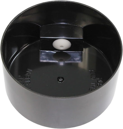 Pawvac 6 Ounce Vacuum Sealed Pet Food Storage Container, Black Cap & Body, White Treats