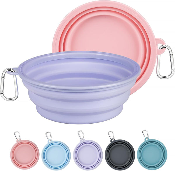Kytely Collapsible Dog Bowls, X-Large (1500ml), 2 Pack Foldable Travel Bowls, Portable Dog Water Food Bowl,