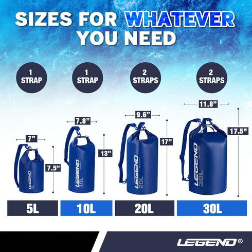 Legend UltraSEA Marine Dry Bag - Waterproof 5L Dry Bag for Kayaking, Boating, Canoeing, Rafting, Hiking