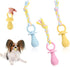 CIATBYYJ 3Pcs 3 Dog & Cat Pacifier with Rope, Small Pet Molar Clean Teeth Rubber Toy, Rubber Puppy Pacifier Chewing