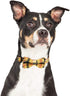 Bowtie Dog Collar and Leash Set, Classic Plaid Adjustable Collar with Removable Bow Tie for Small Medium Large Dogs