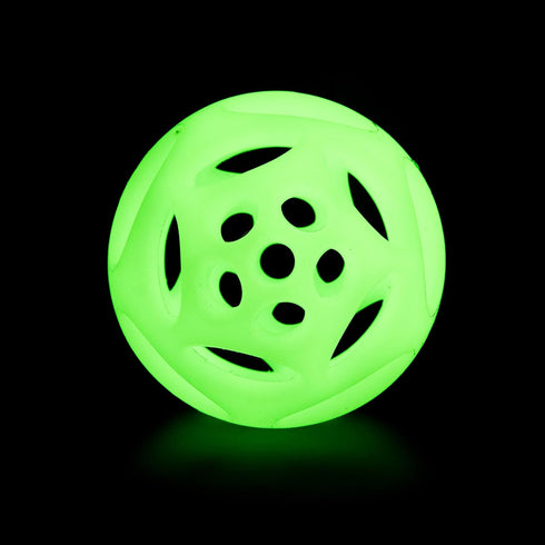 Chew King Glowing Fetch Ball, Large Dog Ball Toys, 2-Pack Lattice