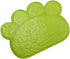 PVC Pet Dog Cat Puppy Dish Bowl, Grey Small, Non-Slip Feeding Mat, Paw Shape