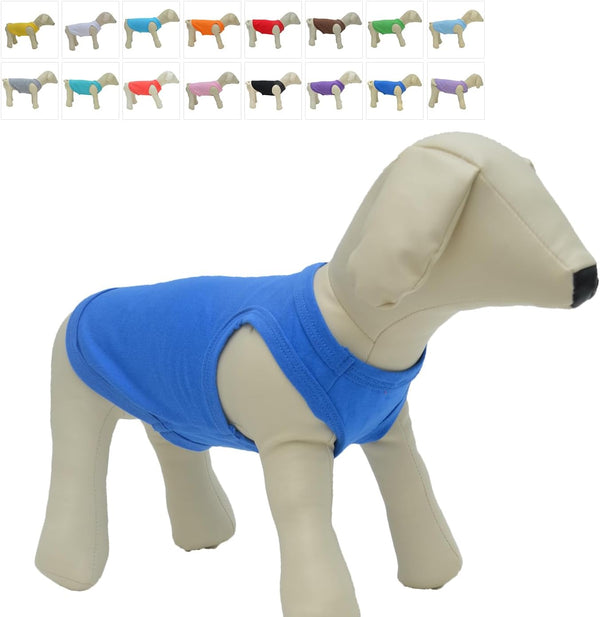 2018 Pet Clothes Dog Blank T-Shirt Tanks Top Vests for Small Medium Large Dogs, 100% Cotton Summer Vest (XXXL, Blue)