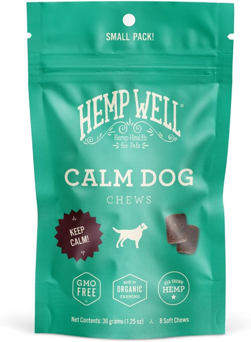Hemp Well Calm Dog Soft Chews: Organic Hemp Infused with Melatonin -
