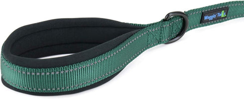Wagtime Club Soft & Thick Dual Handle Dog Leash, Premium Nylon, Double Padded Handles for Medium, Large, XLarge Dogs