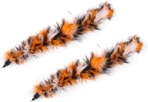 2 Pcs Cat Toys Interactive Refill Replacement Feather Pack, Furry Tail Butterfly Dragonfly Fish