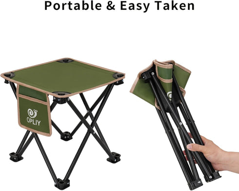 Opliy 2 Pack,Portable Camping Stool Folding Stool for Outdoor Gardening and Beach Hiking Fishing,Foot Stool with Carry