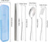 2 Sets Set Set JEPELUS Travel Silverware with Case, Portable Utensils Reusable Cutlery for Lunch Box, Fork Spoon Knife