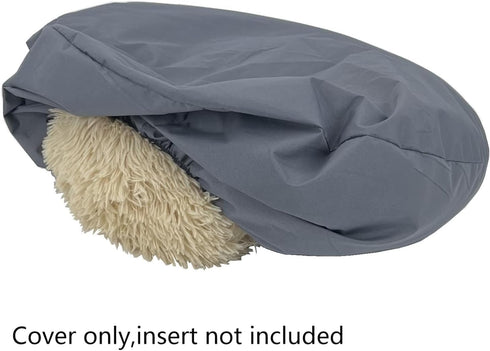 Waterproof Dog Bed Cover, Round 24 Inch, Grey