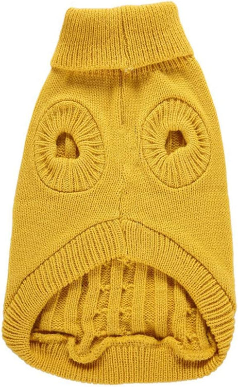 Dog Sweater, Cute Knitted Classic Coat for Girls Boys, Warm Pet Sweater for Small Medium Large Dogs, XX-Small, Yellow