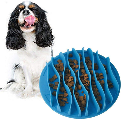 Cat Fun Slow Feeder Bowl - Interactive Pet Dogs Bowl to Prevent Choking, Healthy Non-Toxic (S: 7.5 Inch)