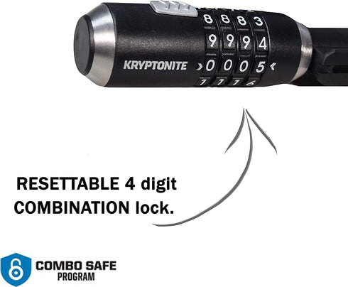 2FT/6FT/10FT 12mm Kryptonite KryptoFlex Bike Lock Cable, Long Thick Heavy Duty Braided Steel Cable Anti-Theft Security