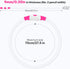 Light Up Dog Collar, Waterproof LED Pet Collar Rechargeable, TPU Cuttable Glow in The Dark for Night Walking (Pink)