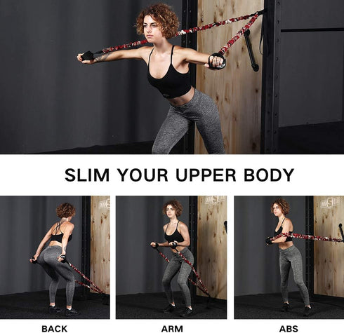 INNSTAR Booty Resistance Band Glute Cord Cable Machine for Hip Home Workout Kickbacks with Instructions