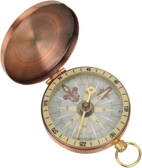 Vintage Pocket Compass, Classic Camping Watch Flip Compass Portable Survival Hiking Navigation