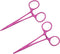 Pet Colourful Stainless Steel Hemostat Forcep Kit, Pet Ear Hair Pull Forcep, Pink